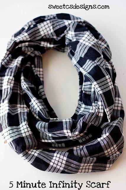 Make an #infinityscarf in just five minutes! This is the easiest tutorial for fun, fashionable circle scarves! No advanced skills- you just have to sew a line.