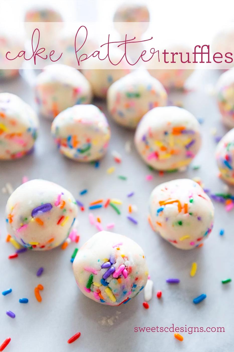 2 Ingredient Cake Batter Truffles