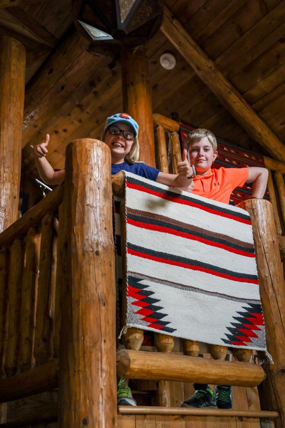 picture of kids in a cabin