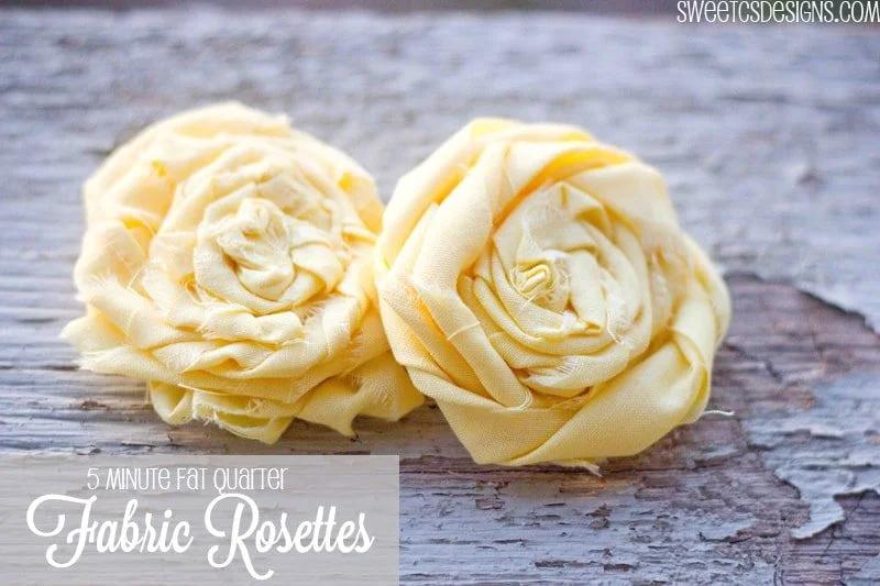 5 Minute Fabric Rosette Tutorial