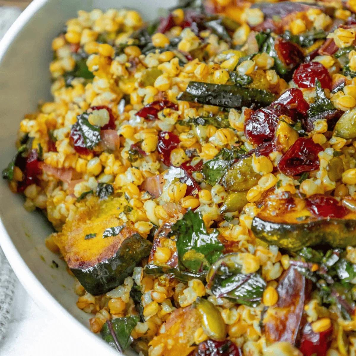 Acorn Squash Wheat Salad