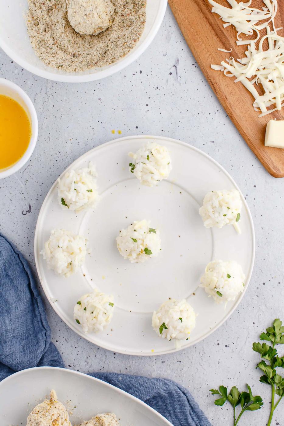picture of arancini dough on a table