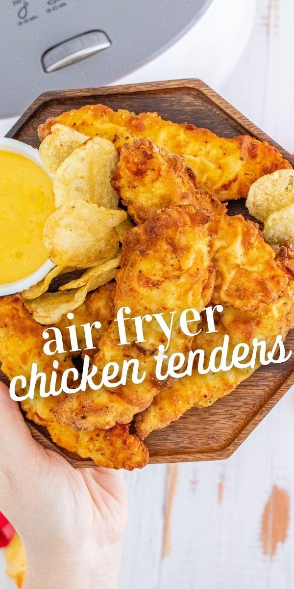 chicken tenders with sauce on the side
