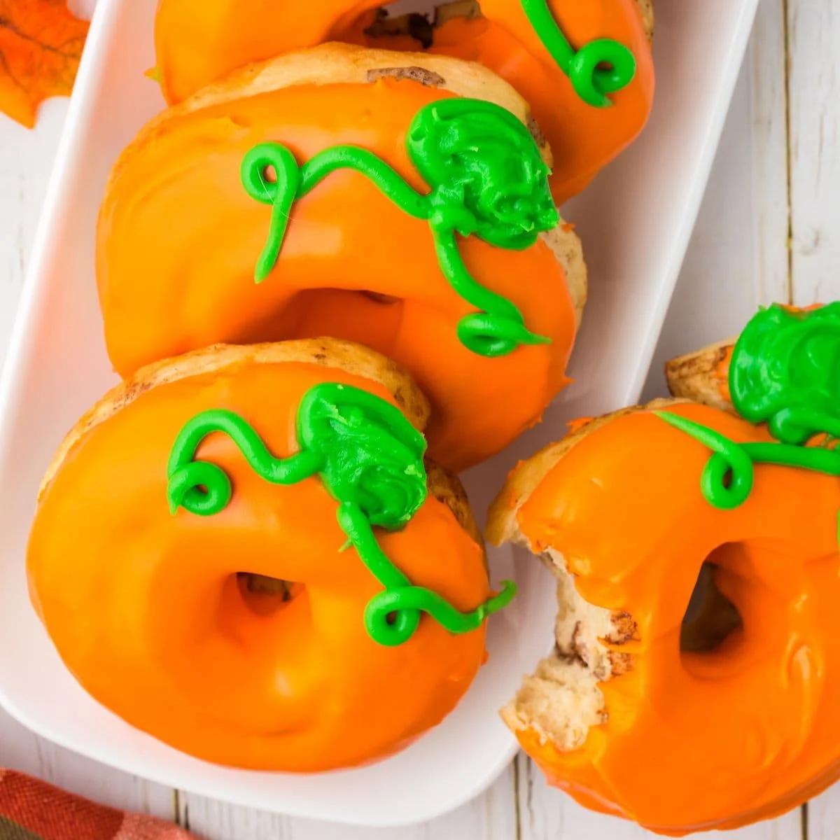 Air Fryer Pumpkin Glazed Donuts