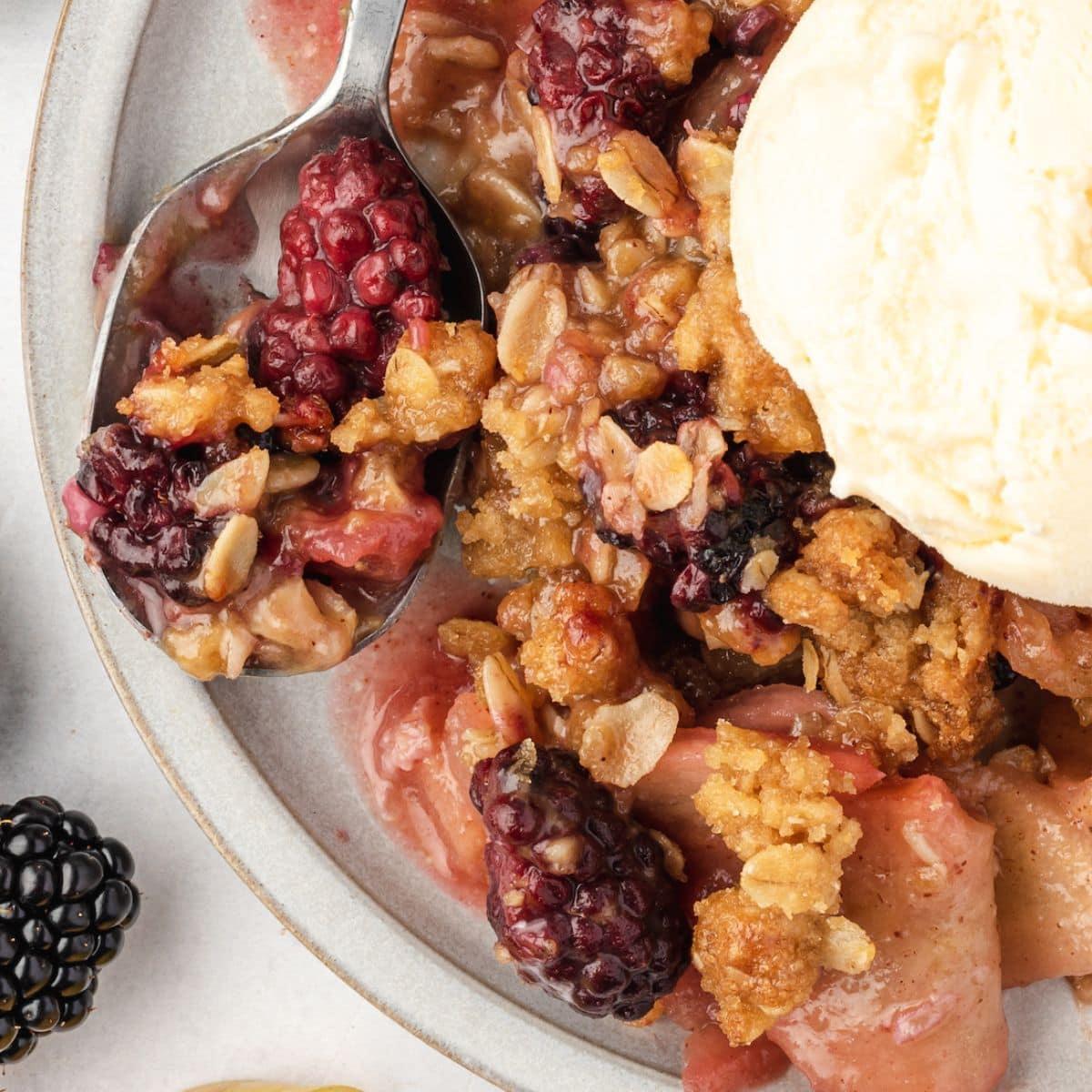 Apple Blackberry Crumble