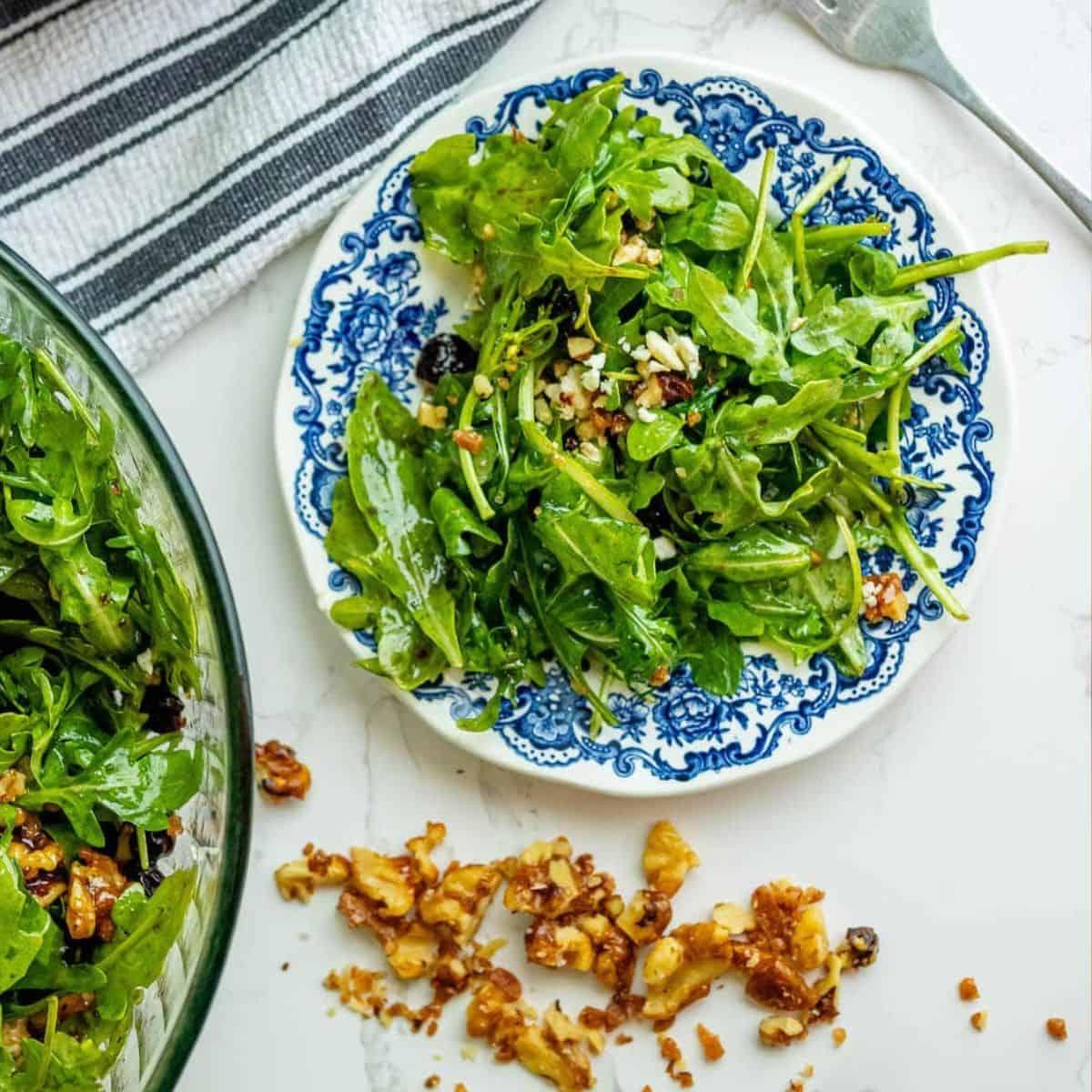 Arugula Walnut Cranberry Salad