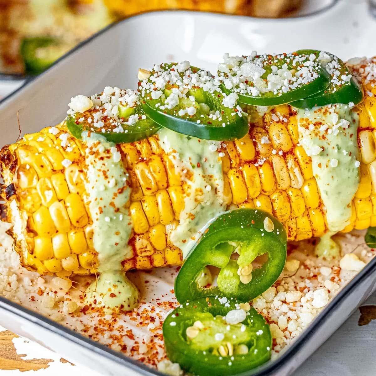 Avocado Jalapeno Elotes
