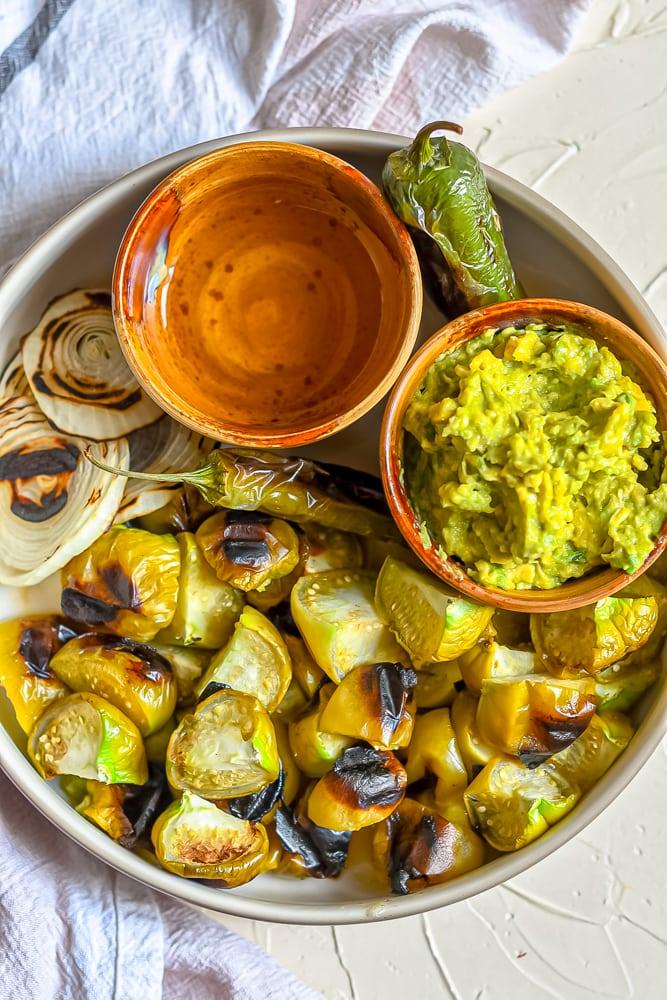 picture of fire roasted vegetables in a bowl