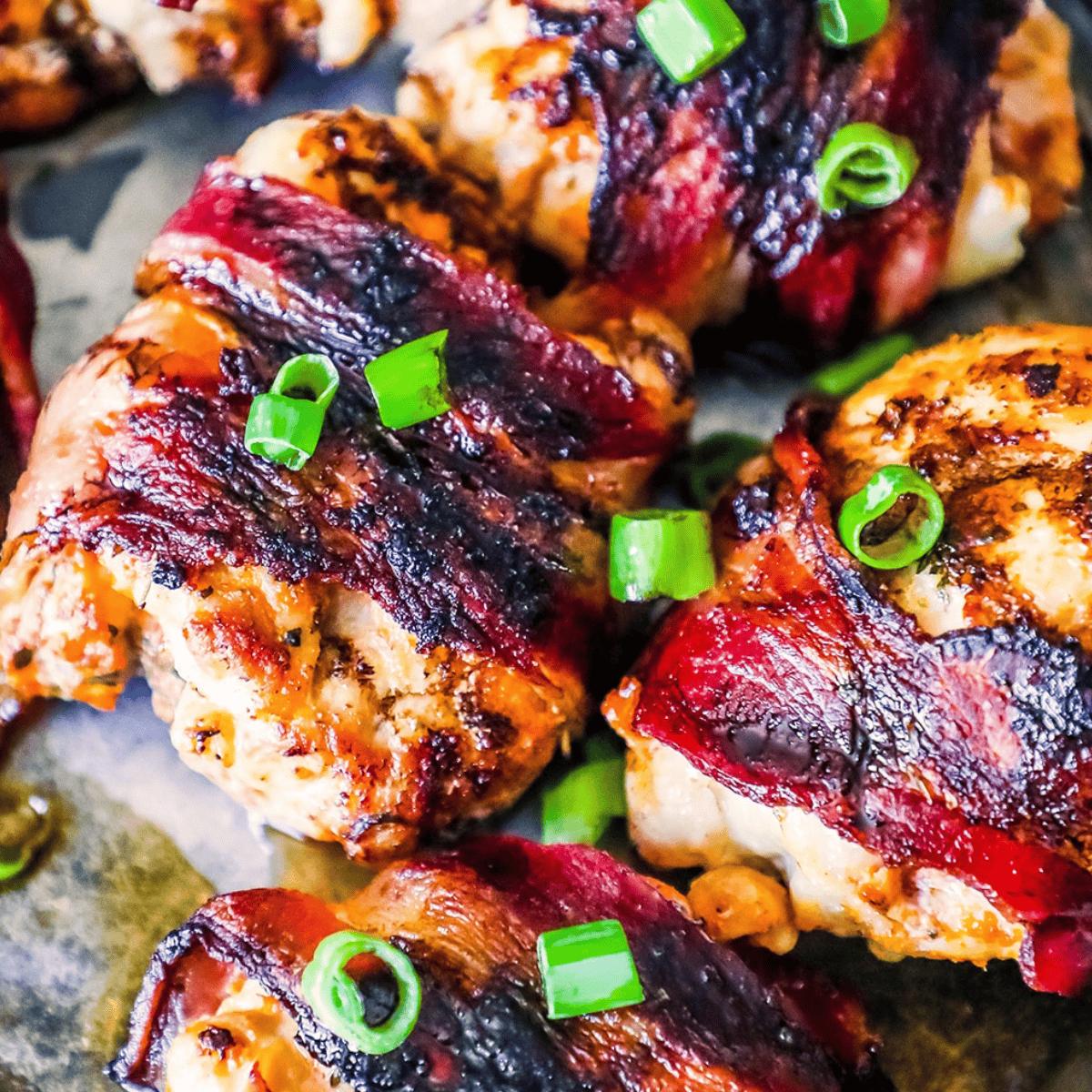 Bacon Balsamic Glazed Chicken Thighs
