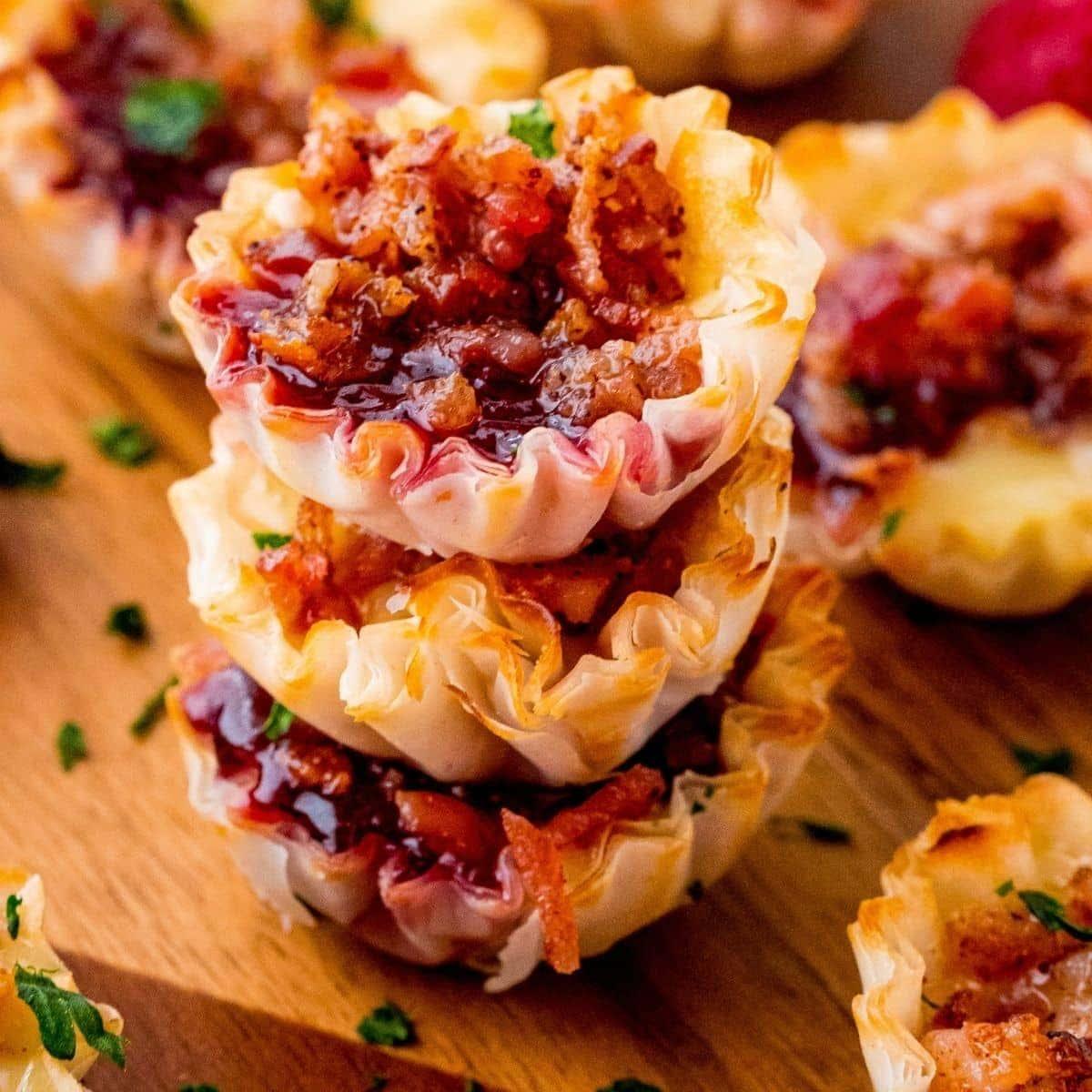 Bacon Raspberry Cheese Bites