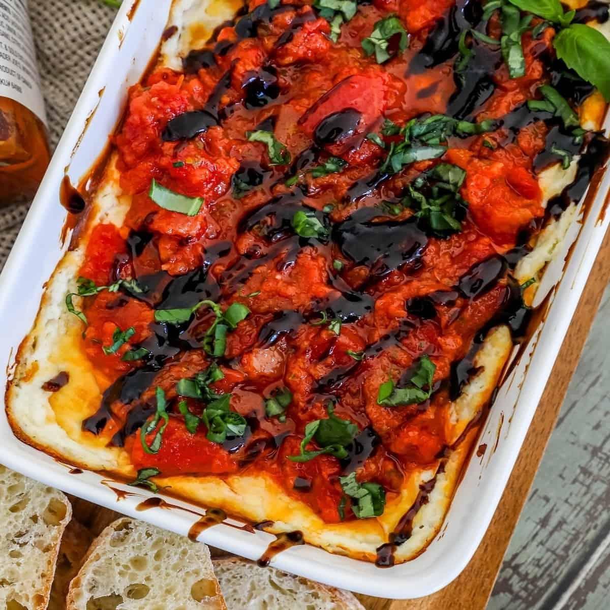Baked Goat Cheese and Bruschetta Dip
