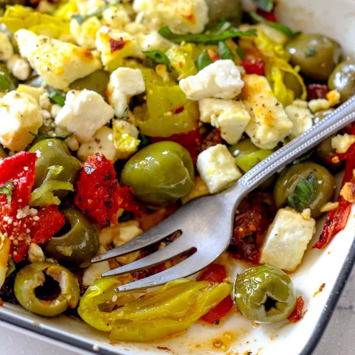Baked Olives and Feta