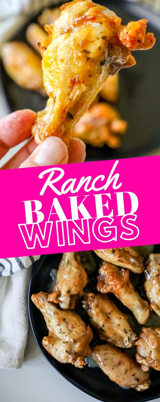 Keto ranch chicken wings served on a plate.