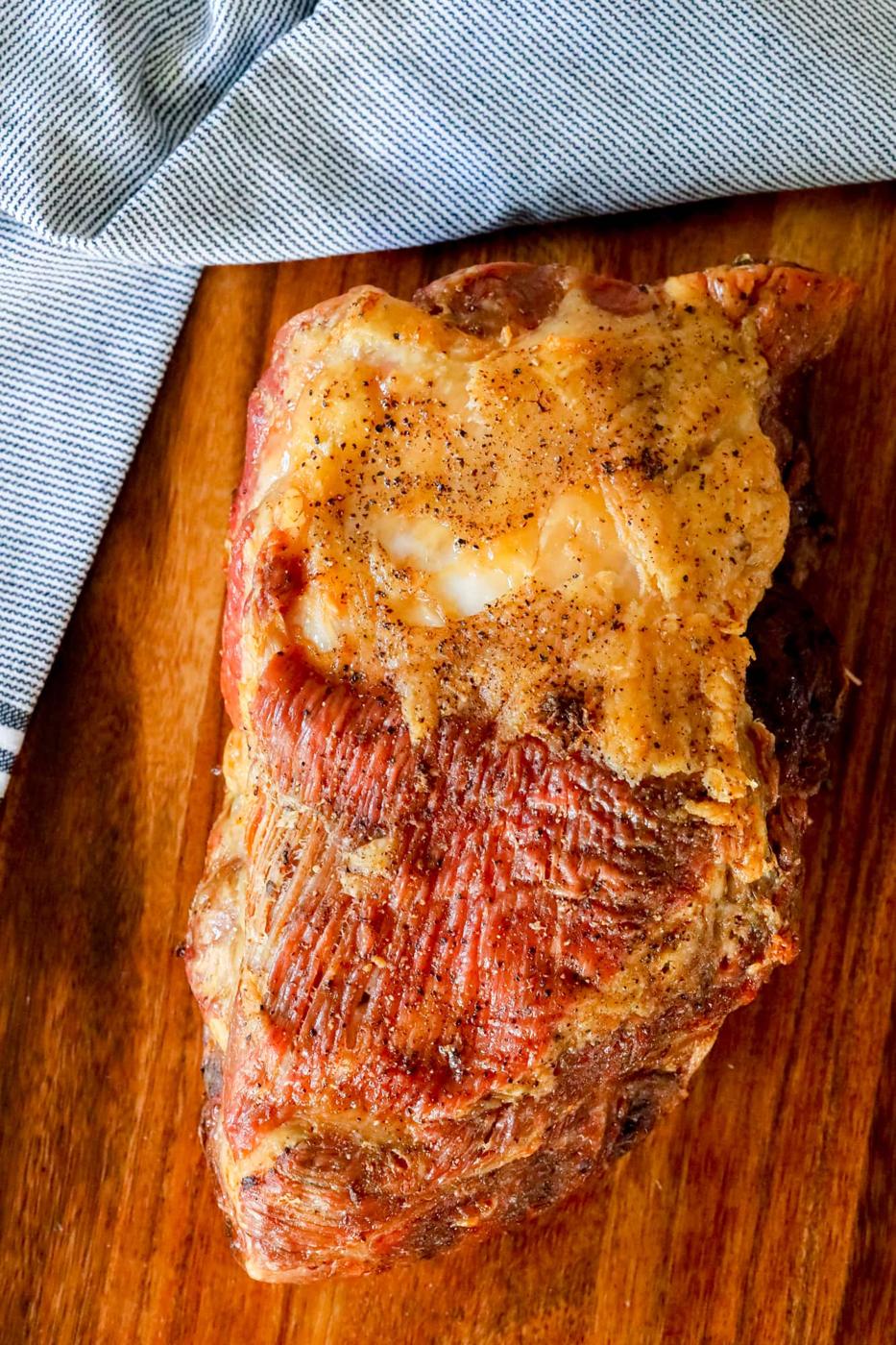 picture of pulled pork on a cutting board