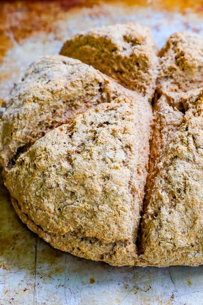 soda bread cut into pieces
