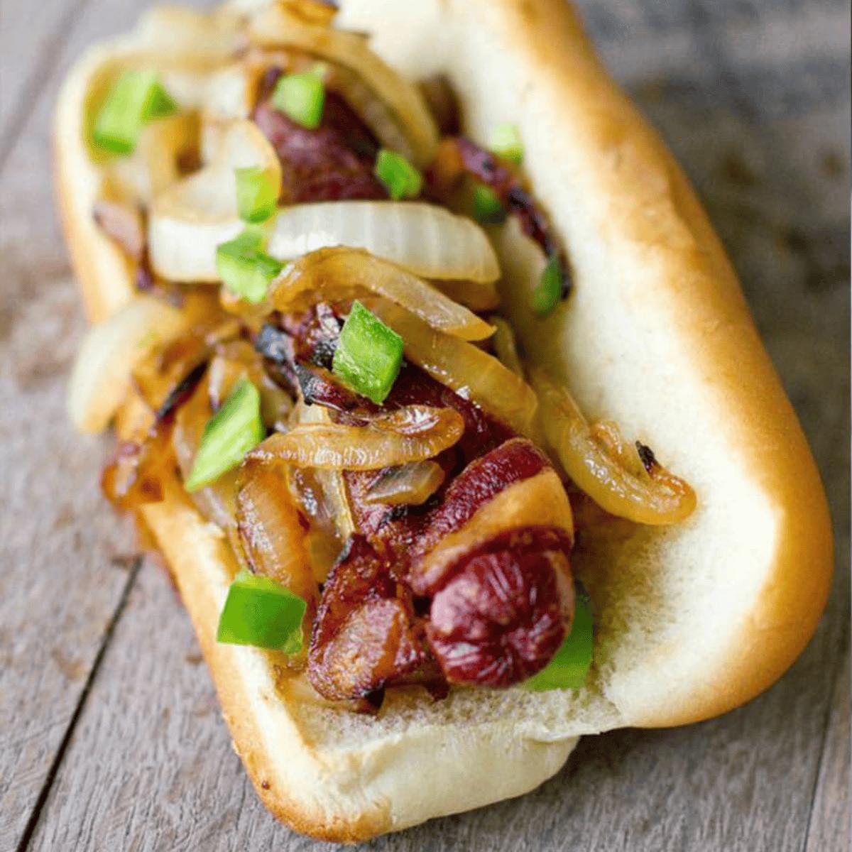 Best Jalapeno Onion Bacon Hot Dogs