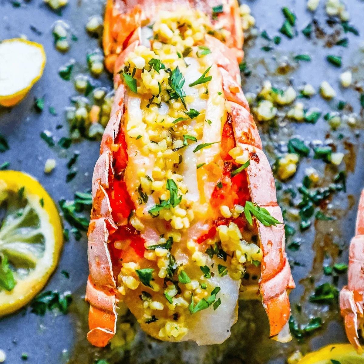 Best Lemon Garlic Butter Broiled Lobster Tails