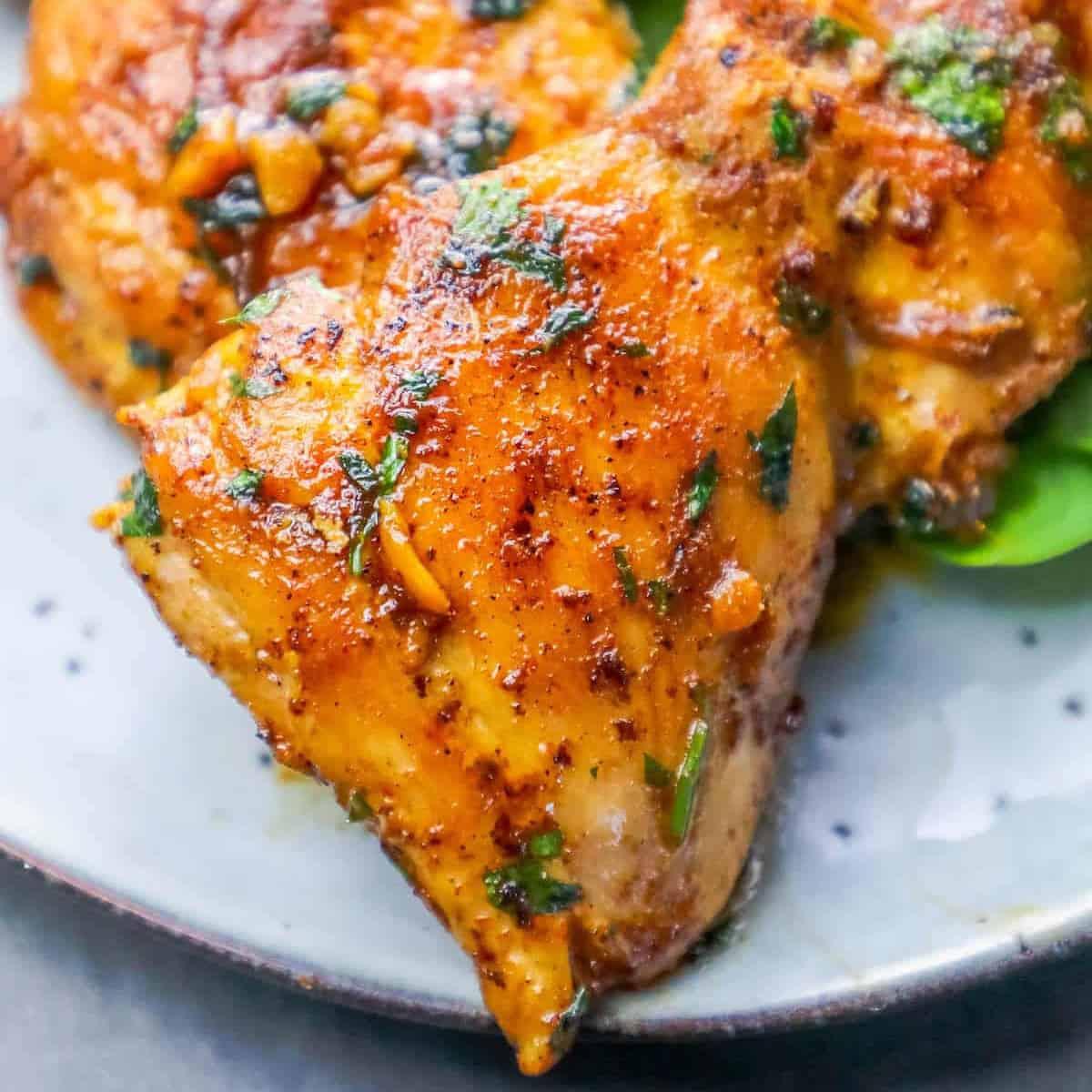 Blackened Chicken Thighs with Garlic Butter Sauce