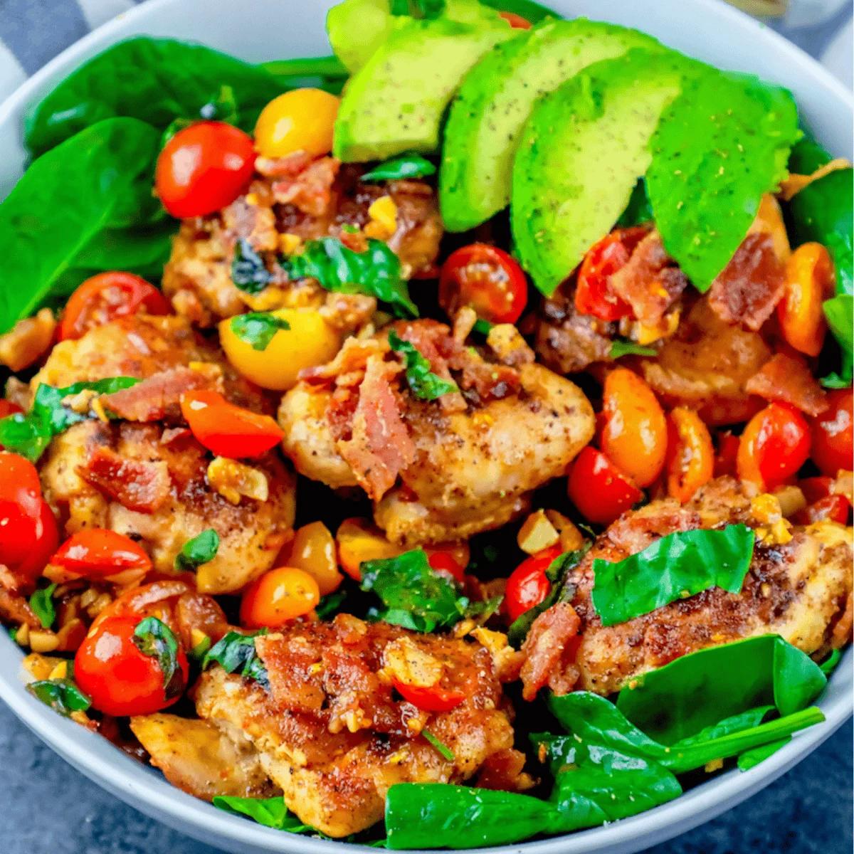 Best B.L.A.T Chicken Thigh Salad
