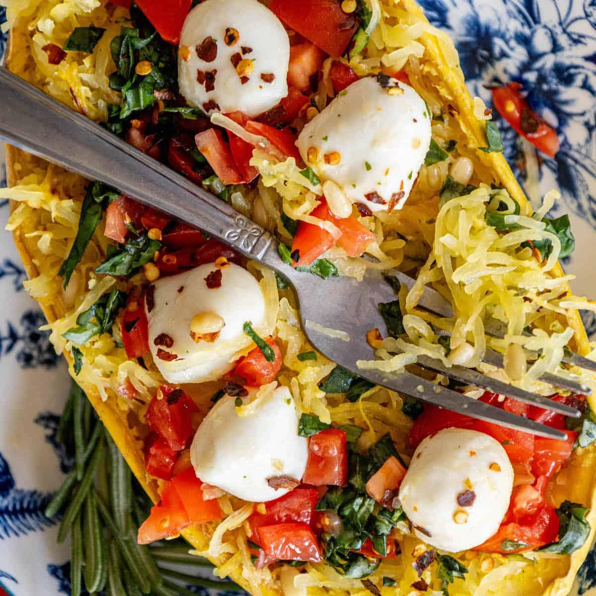 Caprese Baked Spaghetti Squash