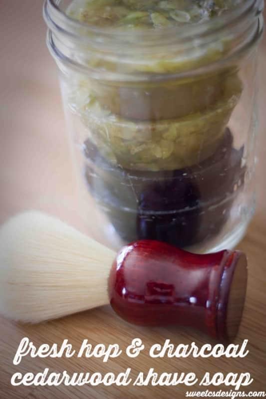 Cedarwood Hop and Charcoal Shave Handmade Soap