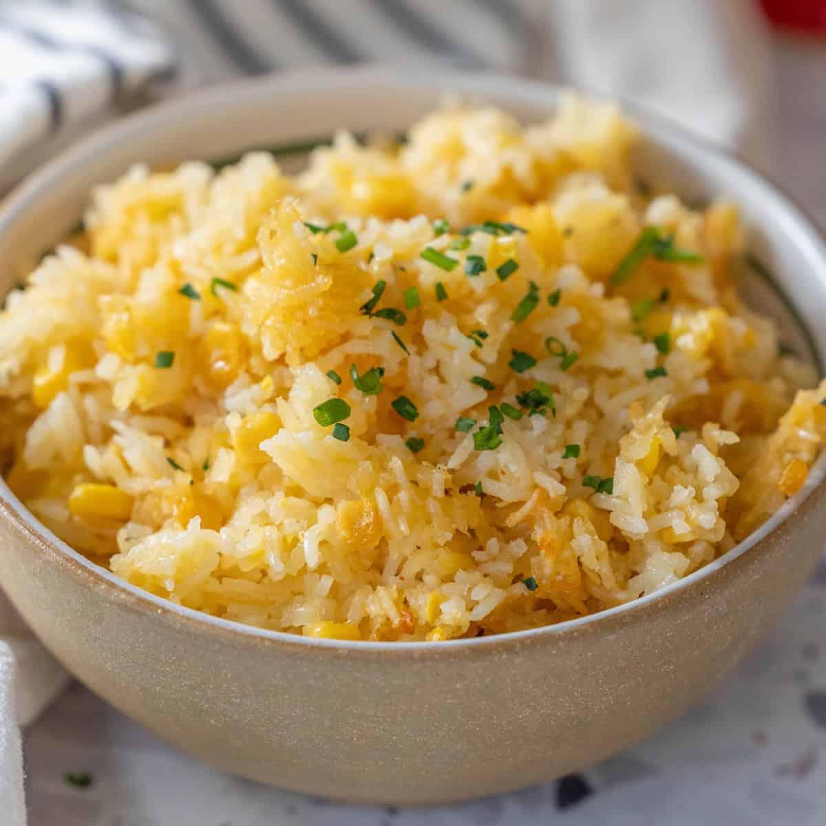 Cheesy Baked Corn And Rice Casserole