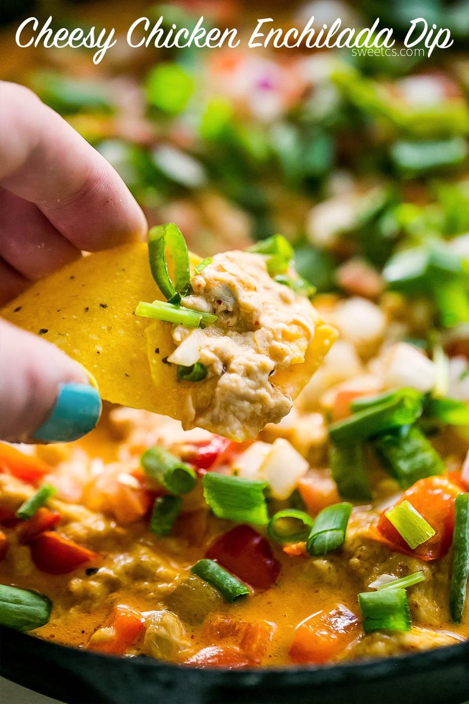 Cheesy Chicken Enchilada Dip