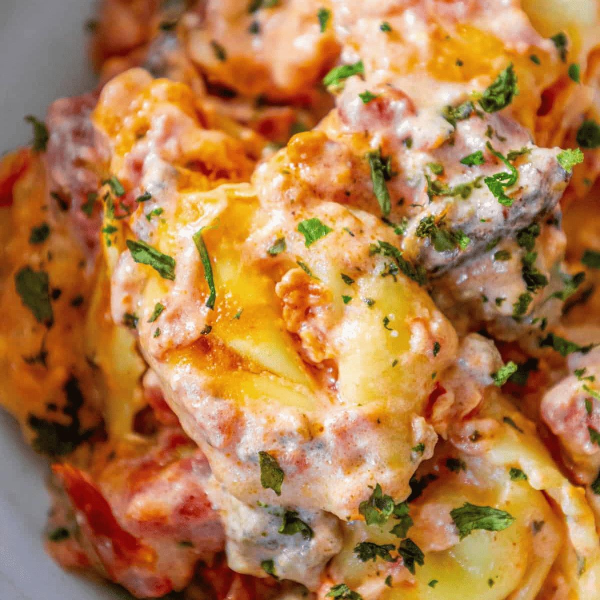 Cheesy Tortellini Bake