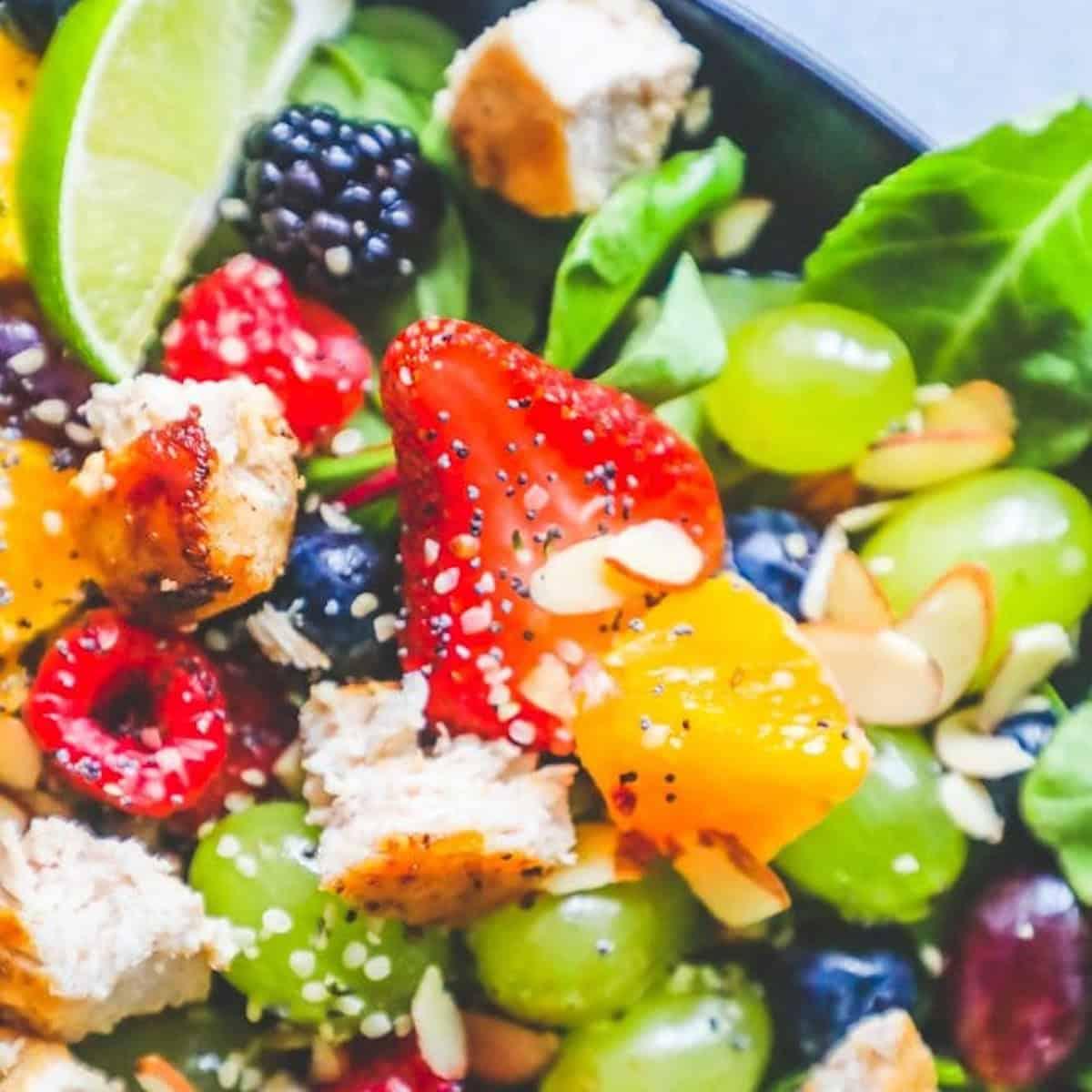 Chicken and Fruit Salad With Poppyseed Dressing Recipe