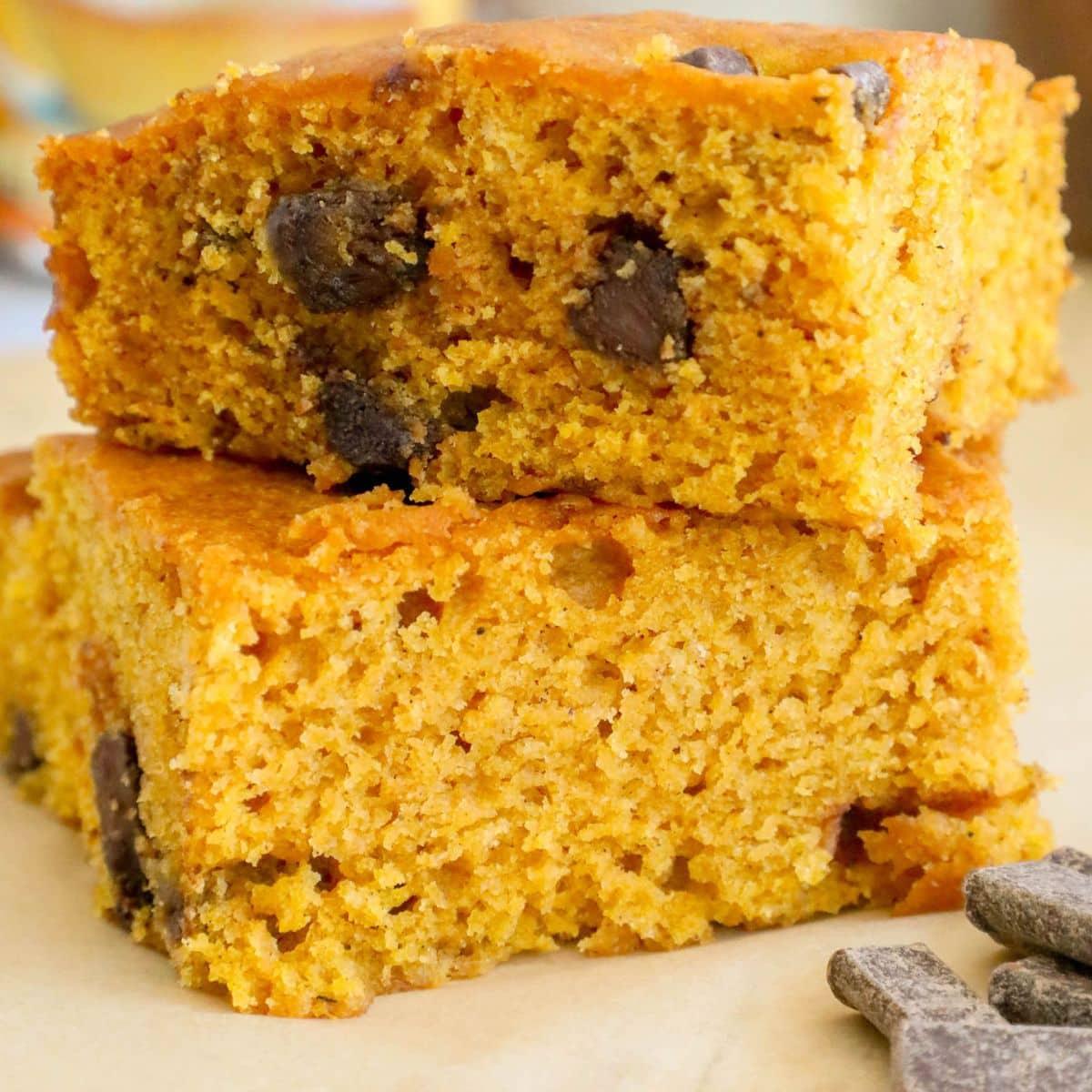 Chocolate Chunk Pumpkin Bars