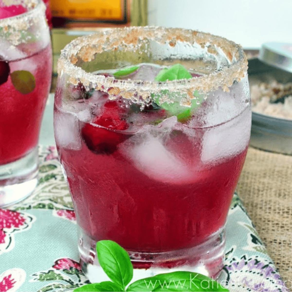 Cranberry Basil Margarita