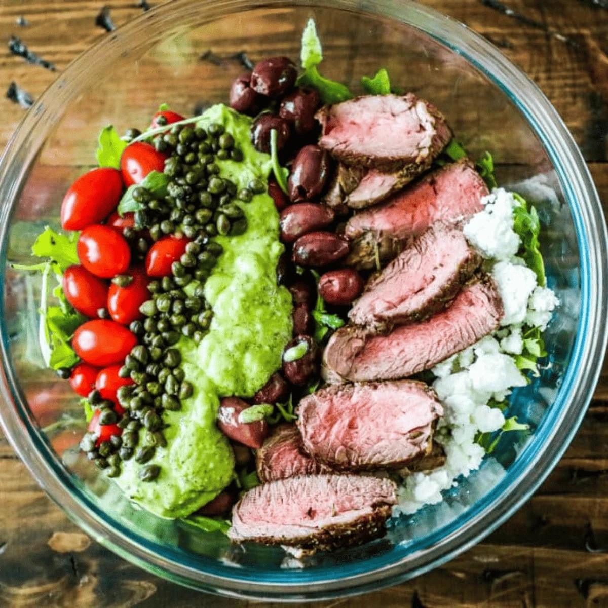 Creamy Avocado Steak Salad
