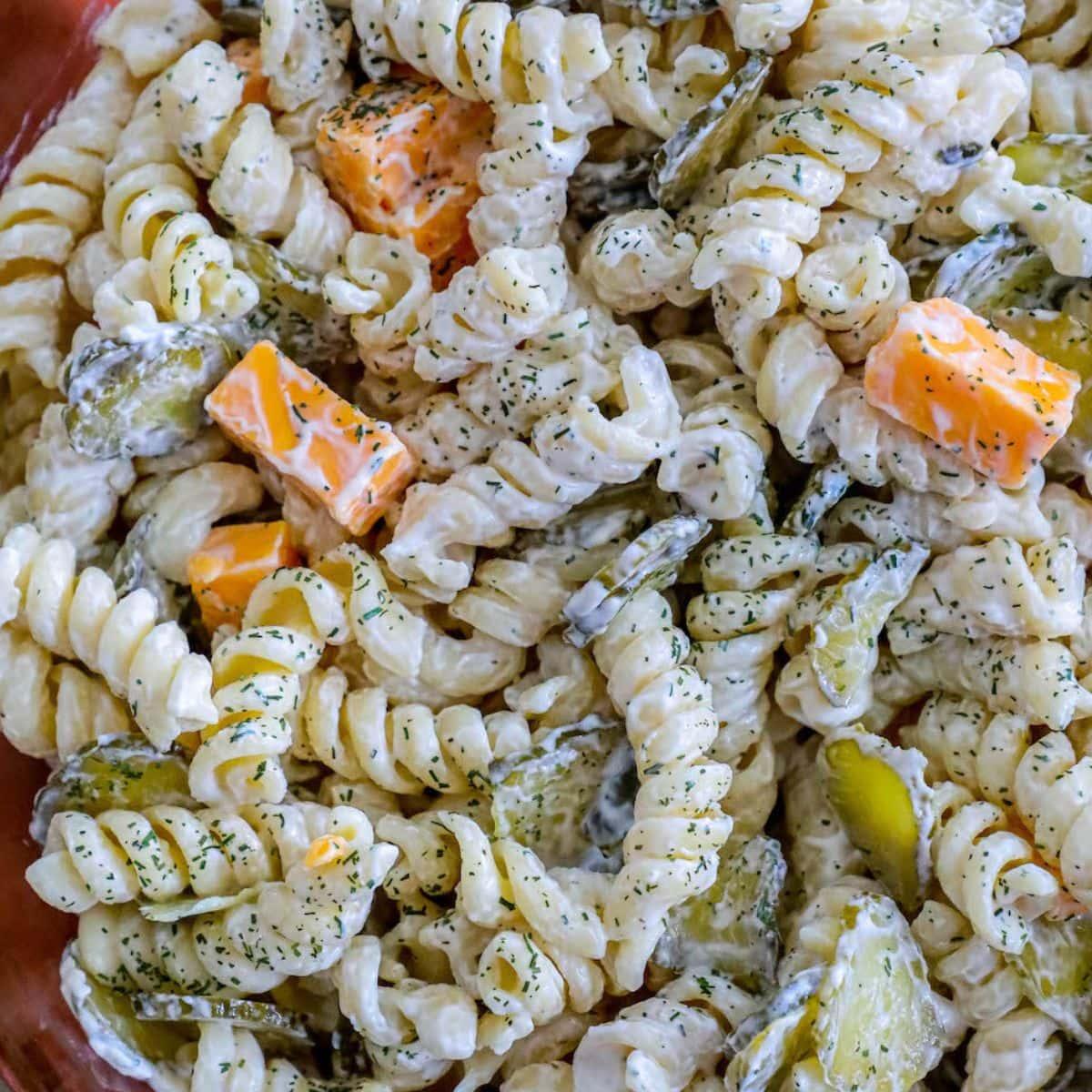 Dill Pickle Pasta Salad
