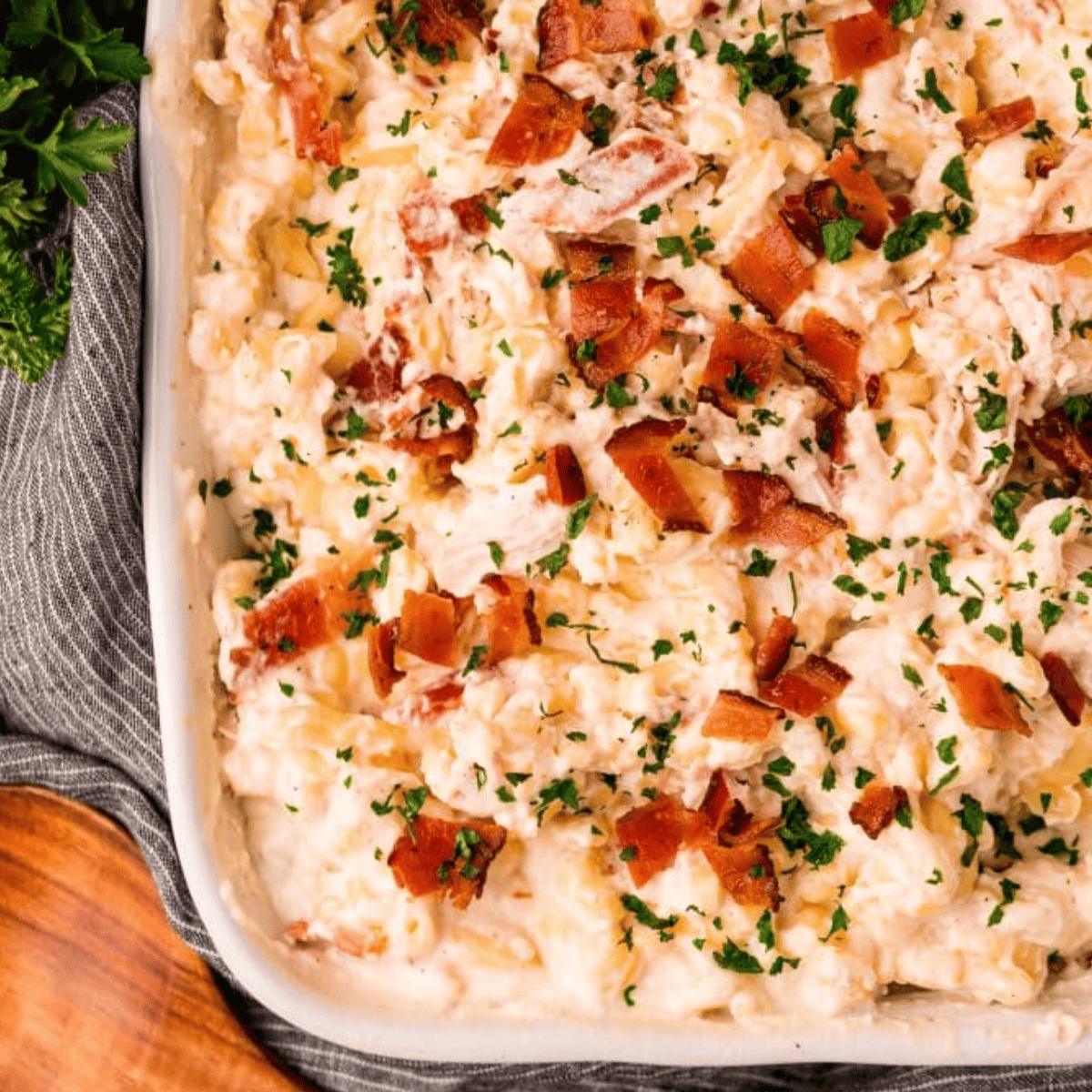 Easy Bacon Chicken Ranch Macaroni and Cheese Recipe