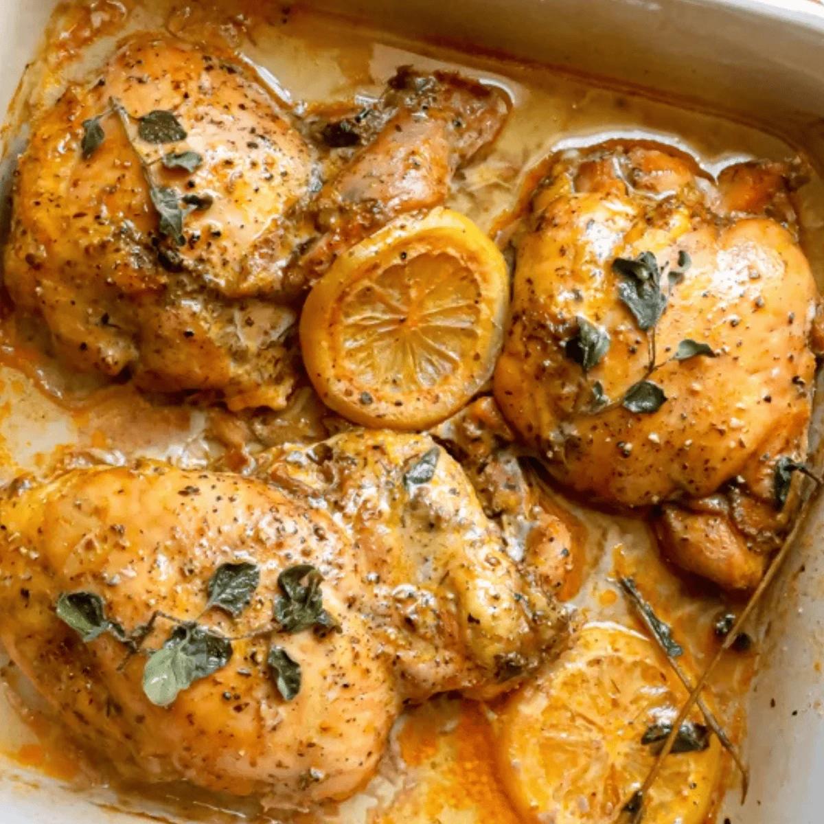 Easy Baked Greek Chicken Thighs