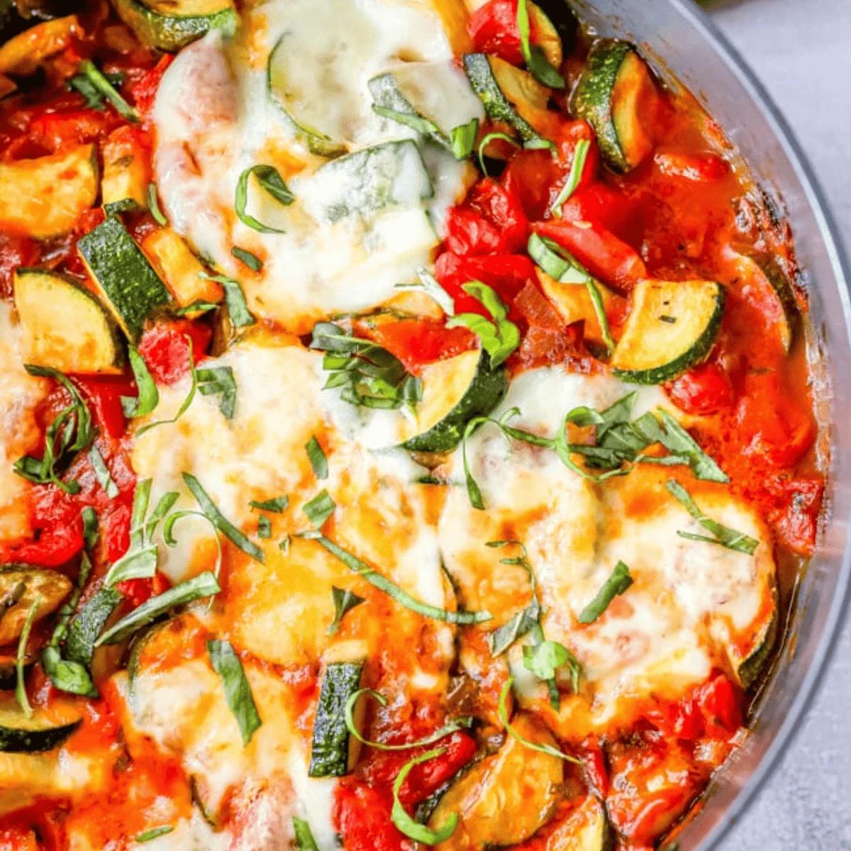 Easy Baked Zucchini Parmesan Skillet