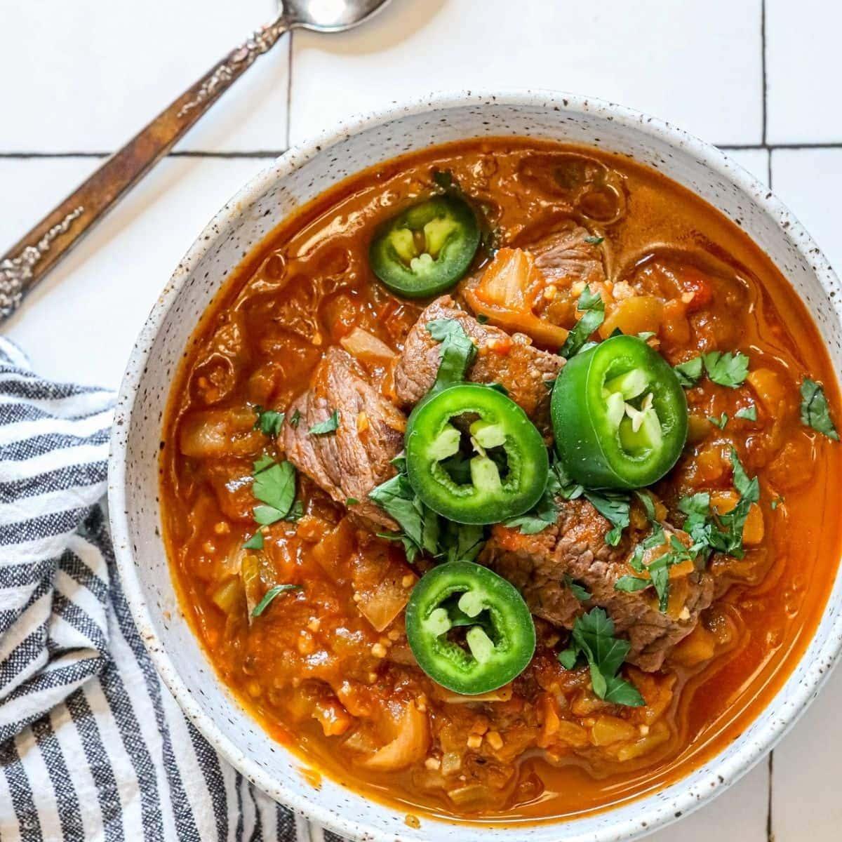 Easy Beef Green Chile