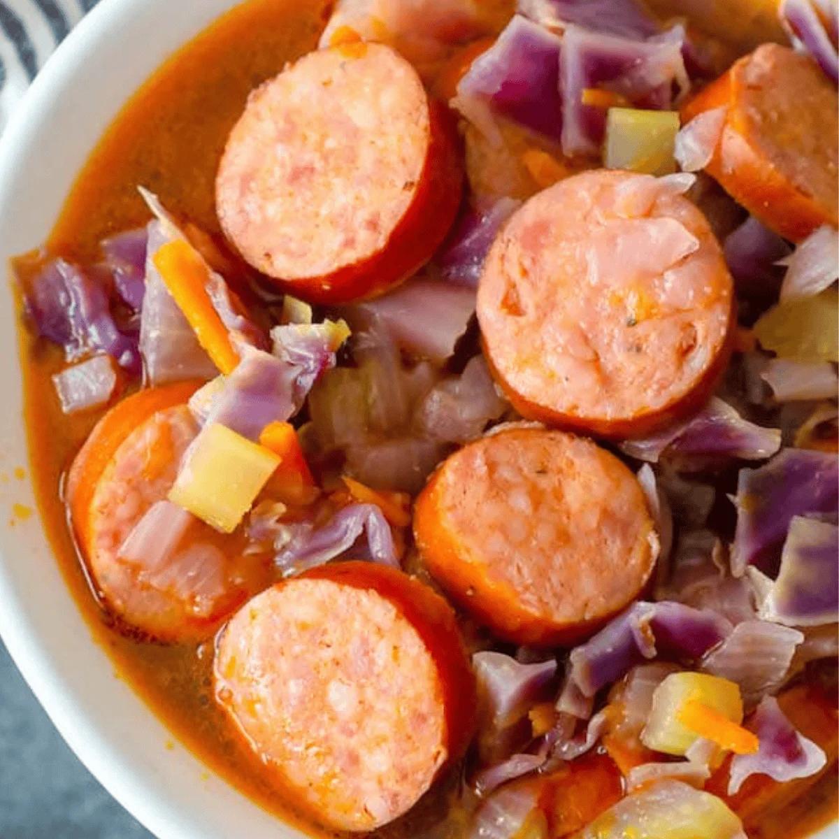 Easy Cabbage and Sausage Soup