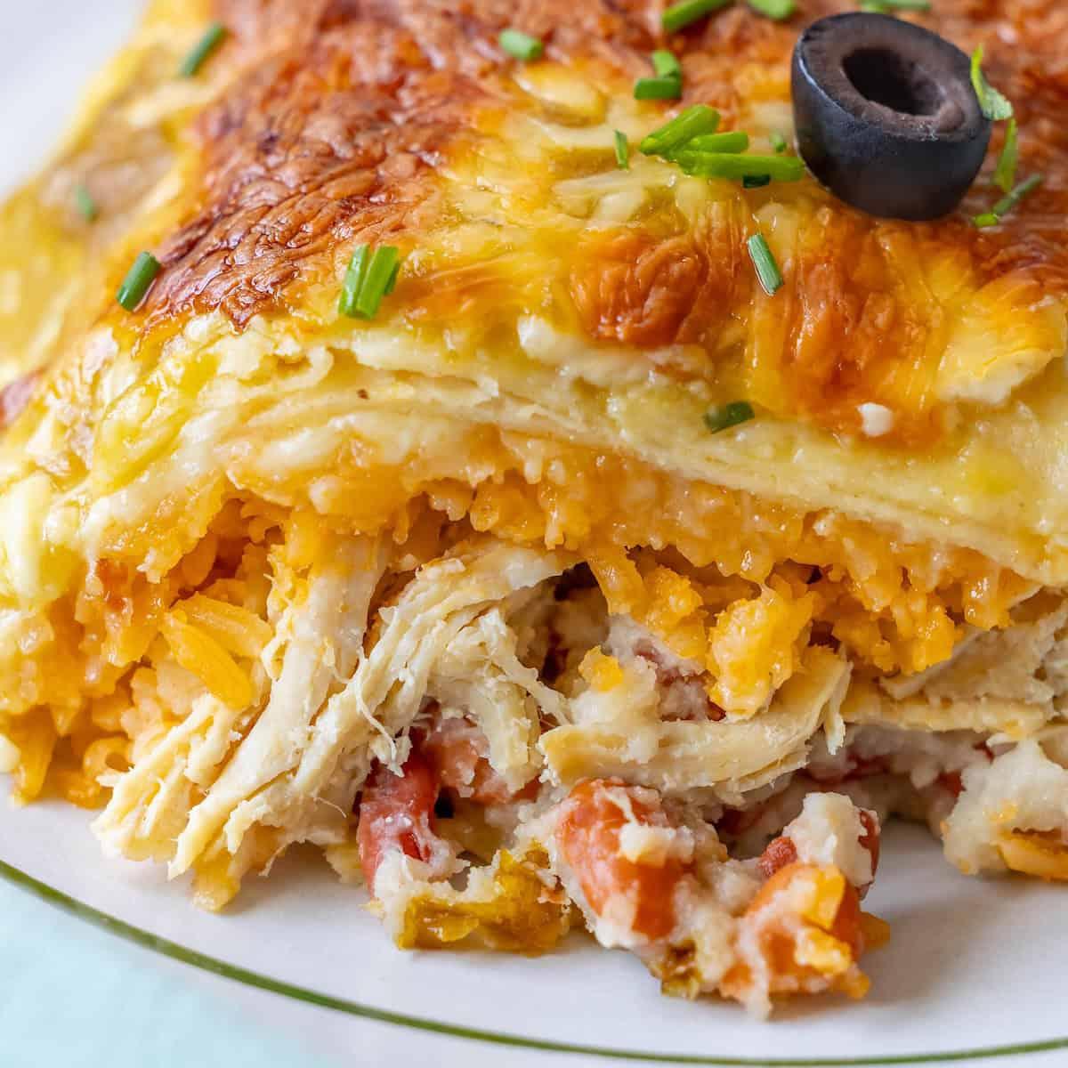 Easy Chicken Enchilada Pie Bake