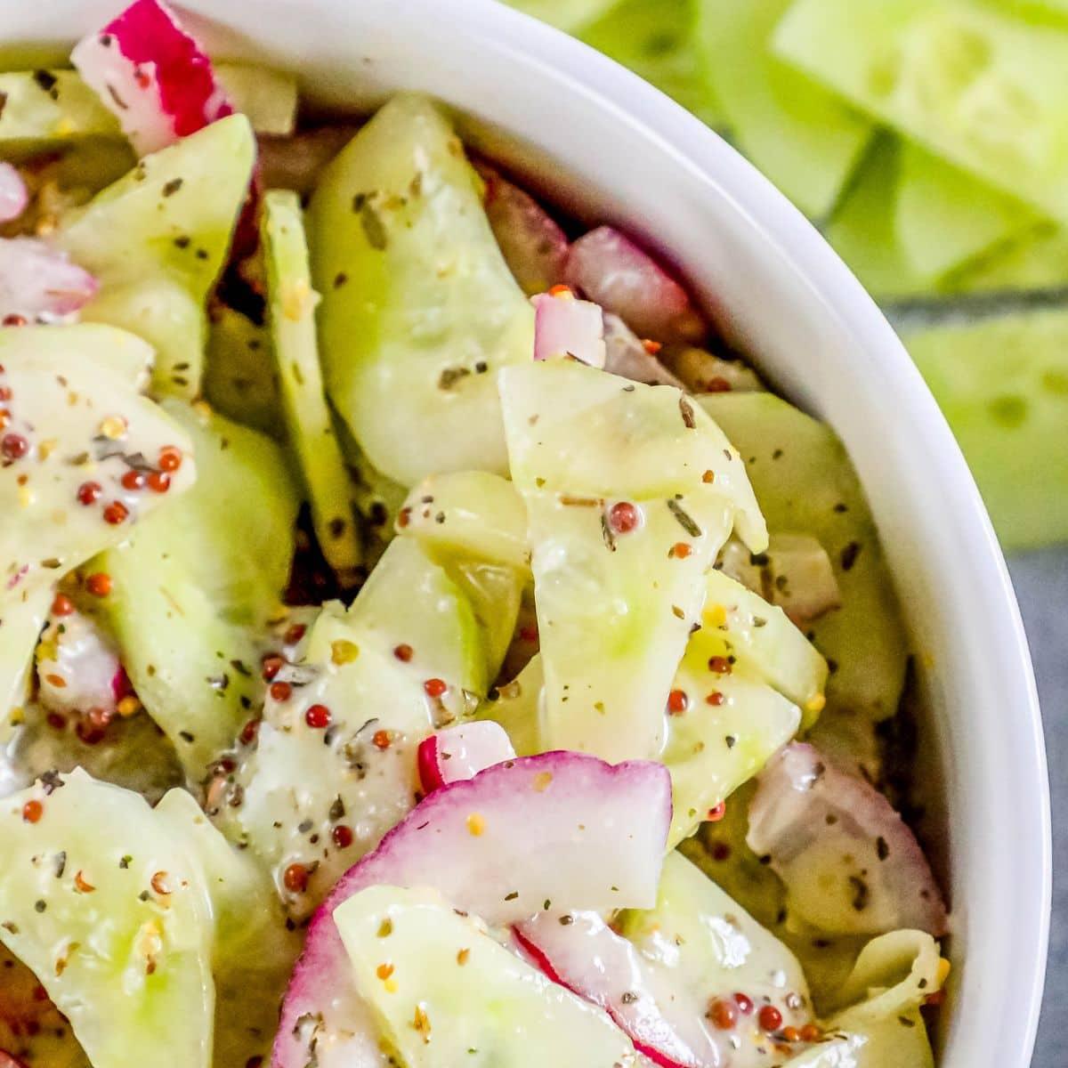 Easy Creamy Cucumber Salad