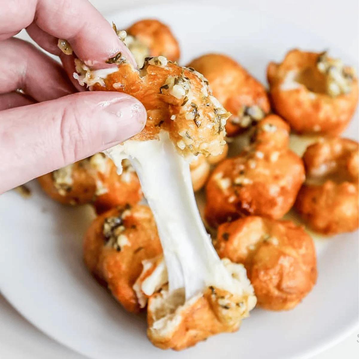 Easy Fried Garlic Cheese Bombs