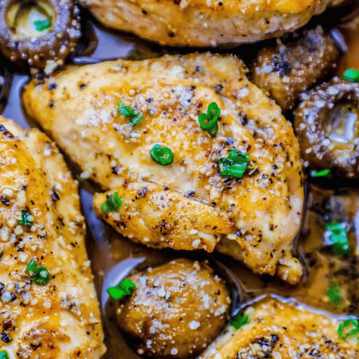 Garlic Parmesan Chicken Breasts and Mushrooms