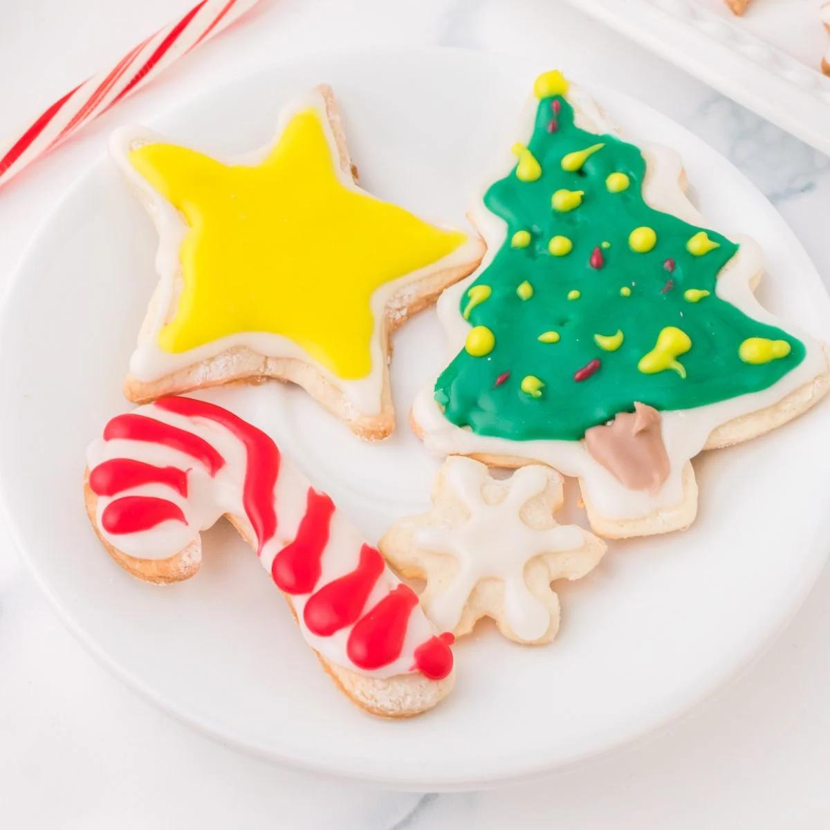 Easy Iced Christmas Sugar Cookies