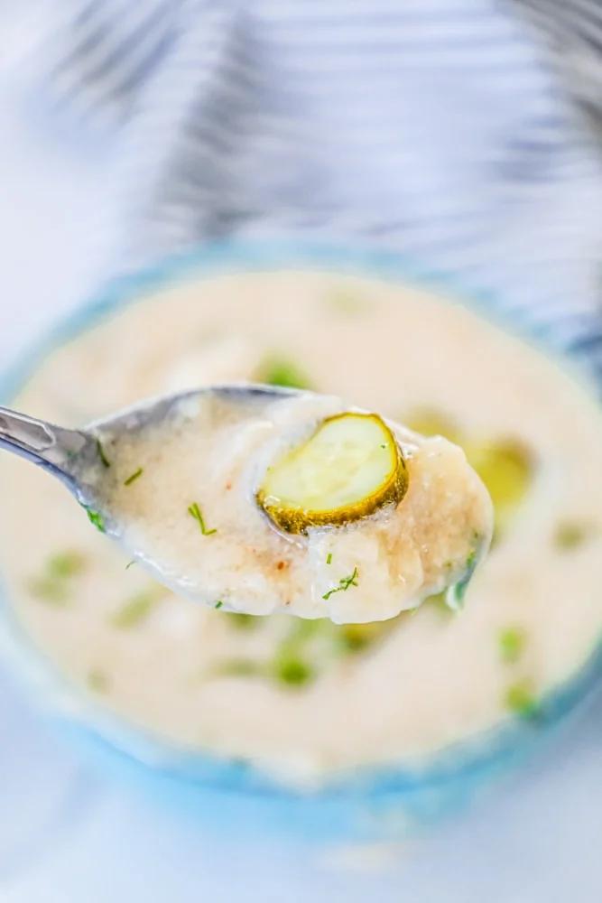 Easy Keto Pickle Soup