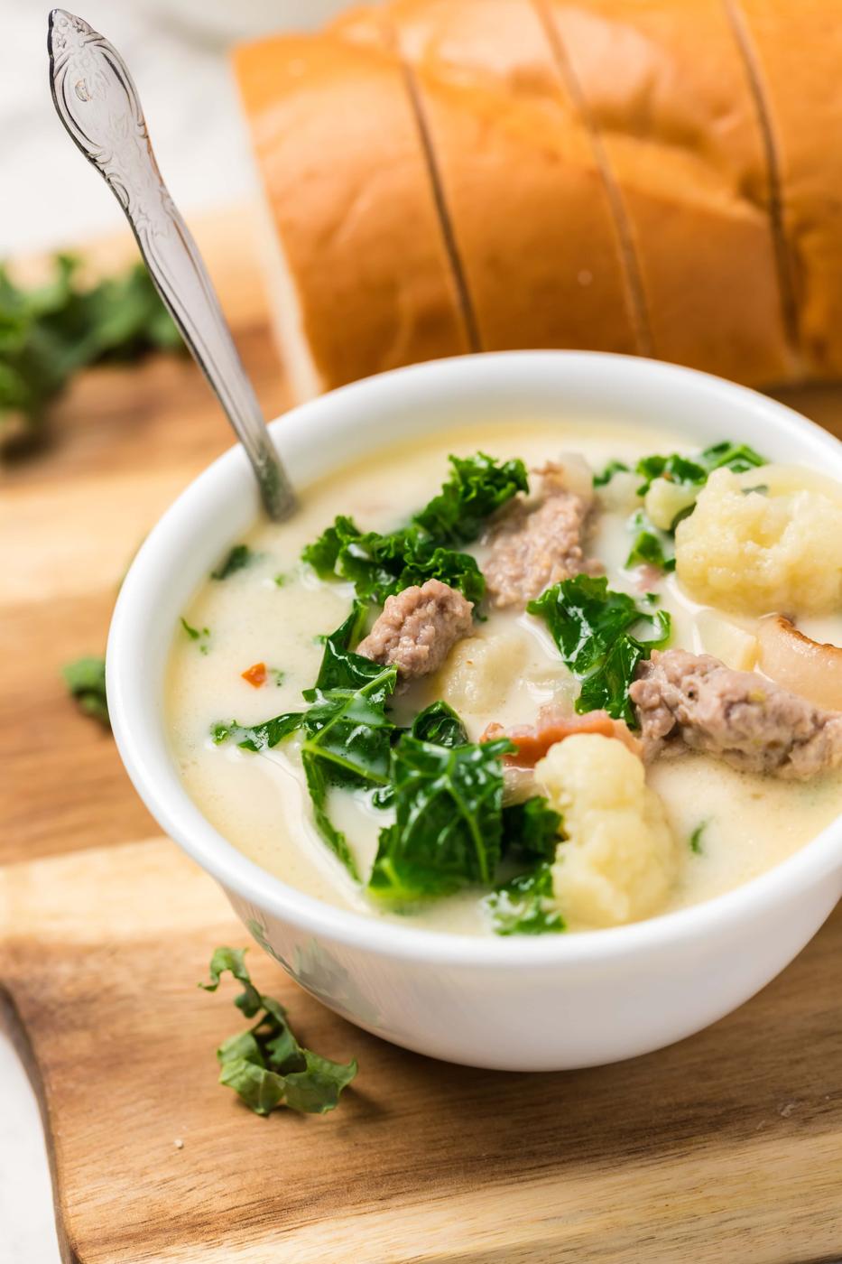 Easy Keto Tuscan Kale Soup Recipe