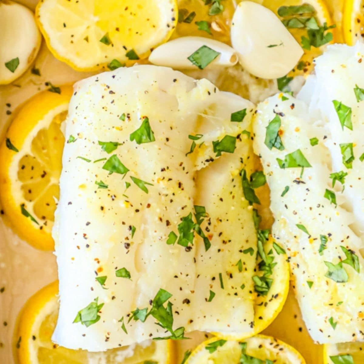 Baked Cod Recipe with Lemon and Garlic