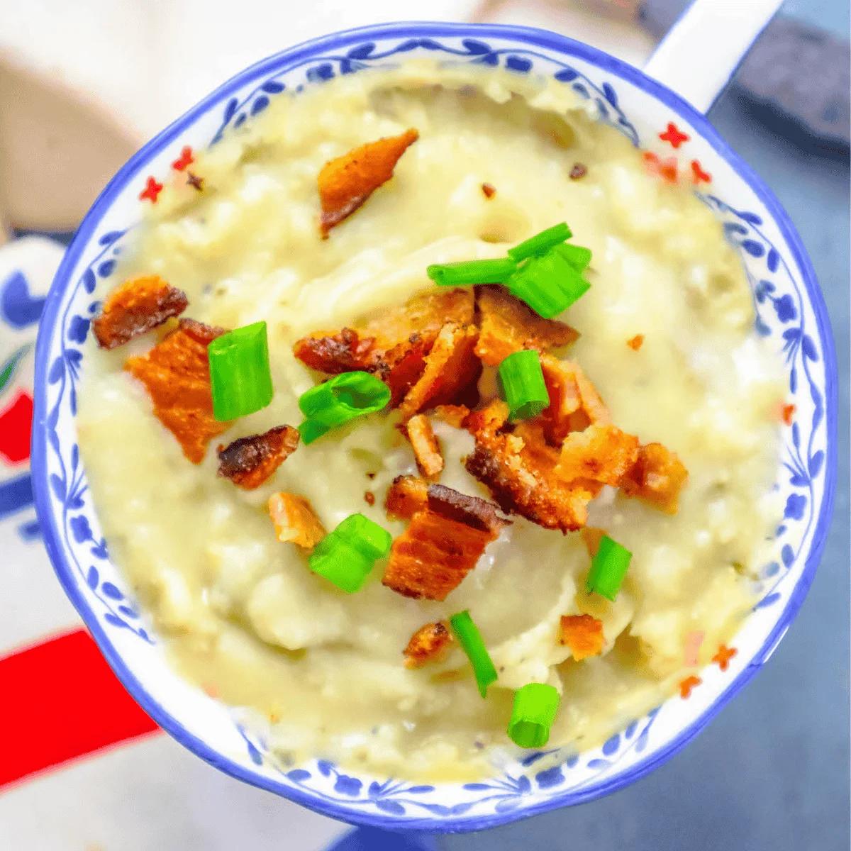 Easy Loaded Leftover Mashed Potato Soup