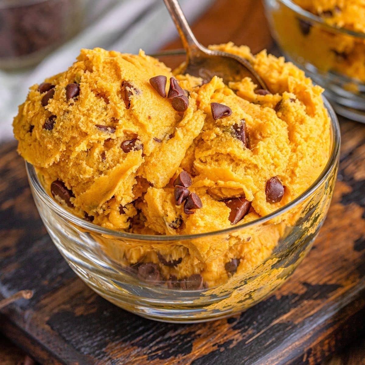Edible Pumpkin Chocolate Chip Cookie Dough