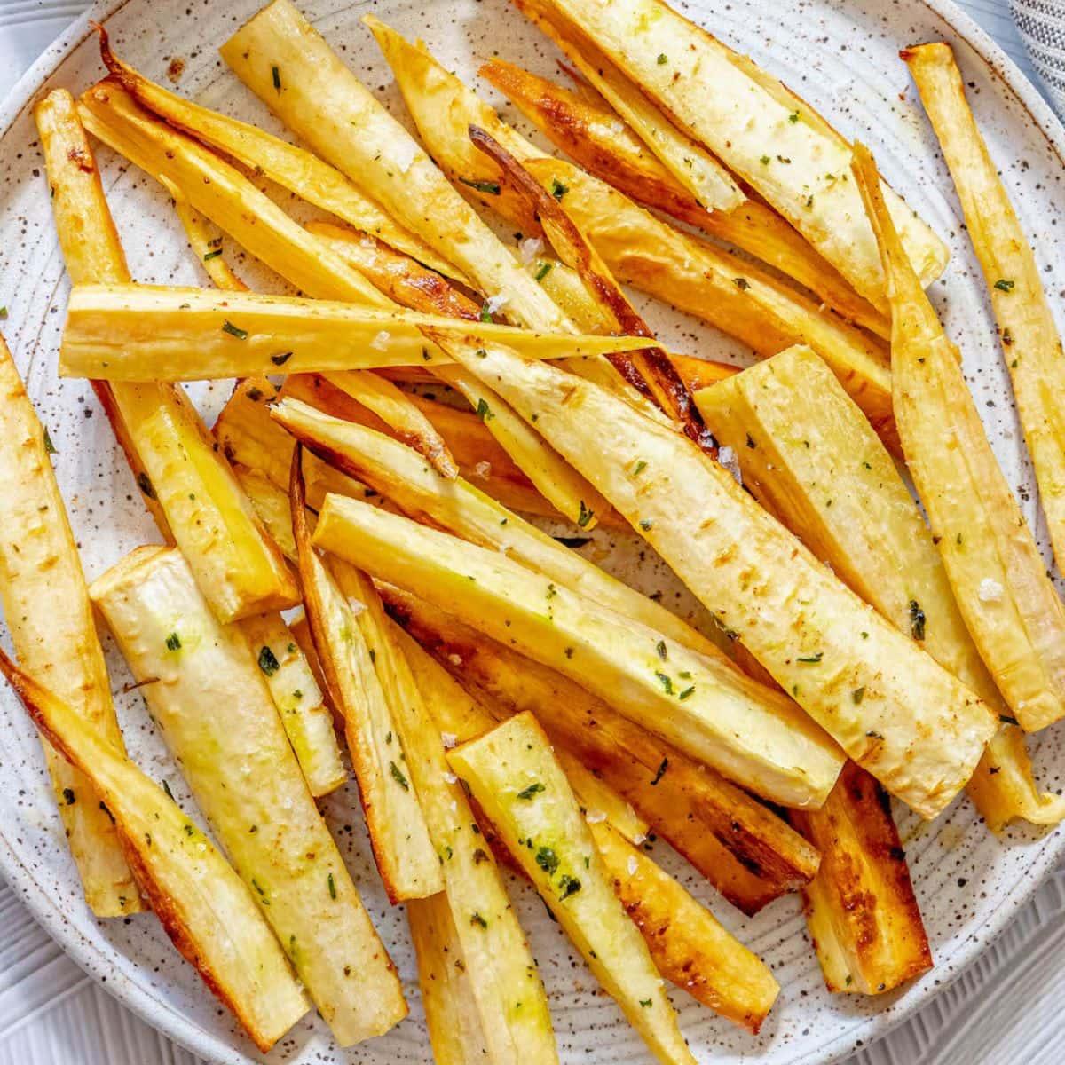 Garlic Butter Roasted Parsnips