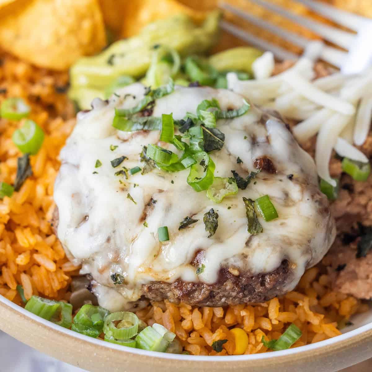 Green Chile Burger Bowls